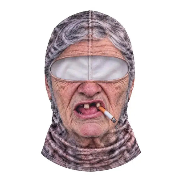 Pasamontañas cara de abuelo · Abuelo canoso
