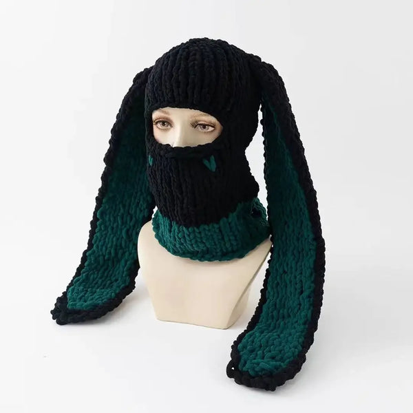 Pasamontañas orejas de conejo · Verde oscuro