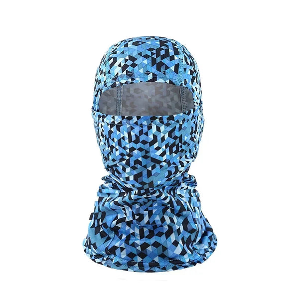 Pasamontañas de camuflaje y colores · Leopardo azul